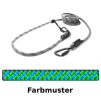 EASYLONG Hundeleine TWIST - M - 3m - blau mit grünem Swirl